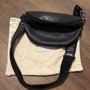 Trades of Hope Black Leather Crossbody Bag
